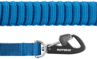 Ruffwear, Trail Runner Leash, Compact and Lightweight Stretch Webbing, Locking Crux Clip, Blue Pool, Large