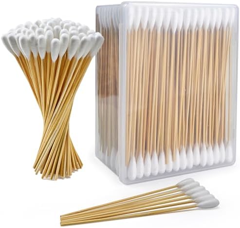 300PCS Large Cotton Swabs in Storage Box, 6 Inch Dog Ear Swabs by Accesfire