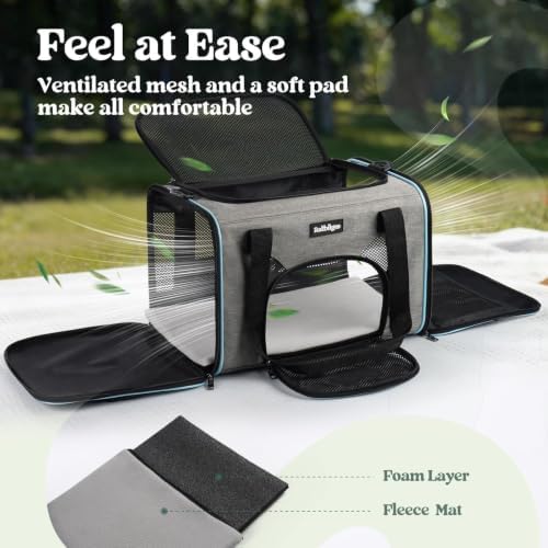 rabbitgoo Cat Carrier Soft with Safety Buckles, Sturdy Comfortable Pet Bag - Image 6