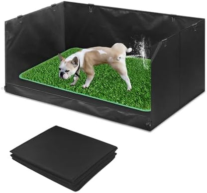 High Walls Dog Pee Pad Holder with Artificial Grass Foldable Indoor Dog Potty Tray 15.7 * 23.6 * 35.4 Inch Dogs Litter Box with Waterproof Liner for Puppies Small and Medium Dogs by Unknown