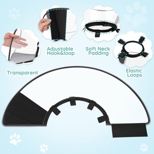 Clear Dog Cone for Medium Dogs Corgi, E-Collar After Surgery - Image 5