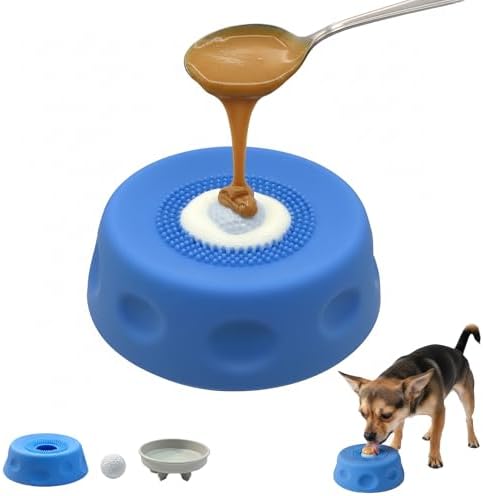 Slow Feeder Dog Lick Bowl, Rolling Ball & Silicone Suction Cup, Small Dogs by Unknown