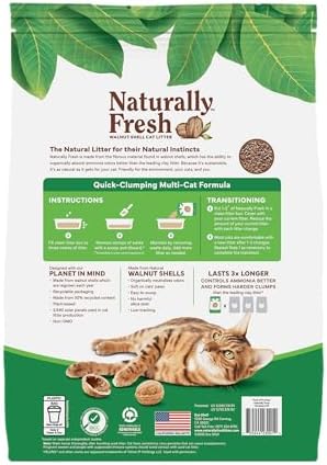 Naturally Fresh Cat Litter Made from Walnut Shells, Quick-Clumping, Unscented, Upcycled, Easy Scooping, Sustainable, 30 Lbs - Image 5
