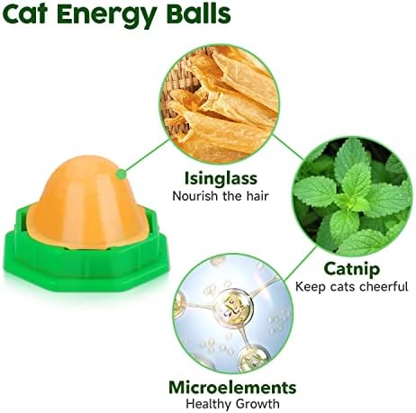 Potaroma 6 Pack Cat Energy Ball Toys, Includes Catnip for Cats Lick - Image 2