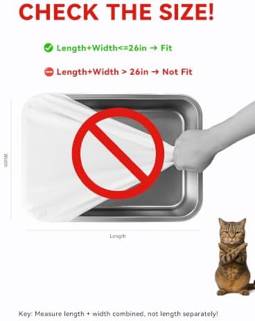 90 Count 26"x11.8" Cat Litter Box Bags Liners for Automatic Cat Litter Box - Image 5