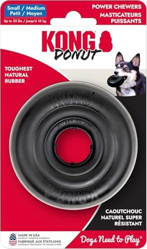 KONG Extreme Donut, Durable Natural Rubber Chew Toy, for Small/Medium Dogs by KONG