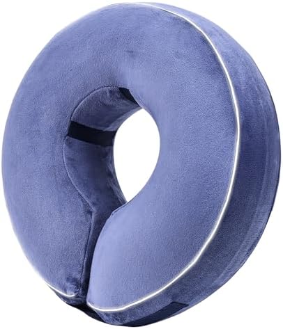 Inflatable Reflective Dog Cone Collar Alternative After Surgery,Doggie Recovery Dount Neck Ecollar,Adjustable Soft Dog Cone Collar for Small Medium Large Dogs (Blue, XXL) by Unknown