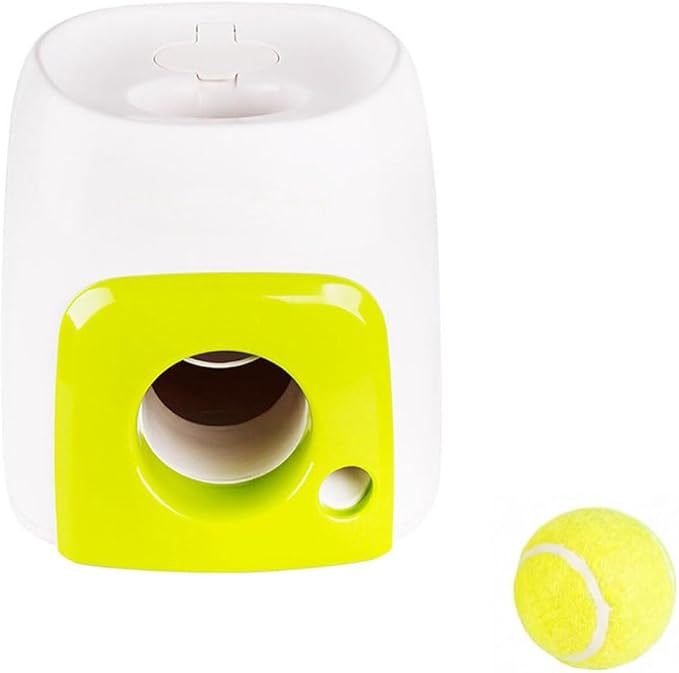 Dog Ball Reward Machine, Interactive Tennis Balls Rolling to Motivate, ABS pet Toys for Indoor and Outdoor Play