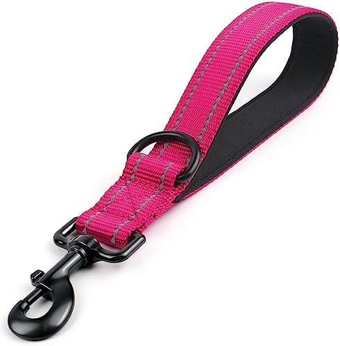 Joytale Short Dog Leash for Close Control & Training, 12", Hot Pink by Joytale