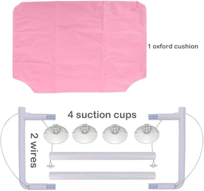 Cat Window Perch Suction Cups Cat Window Hammock Space Saving Window Seat for Cats Inside (Pink)