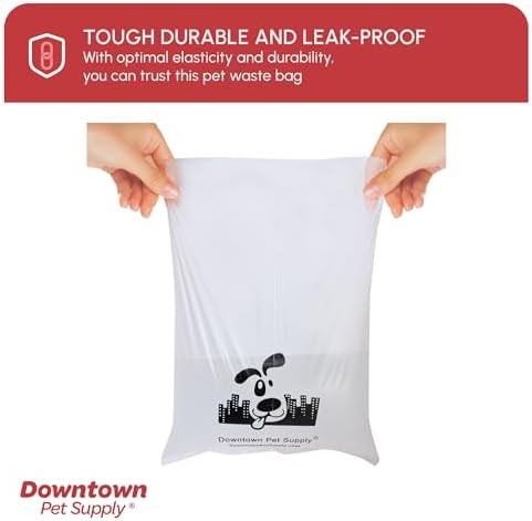 Downtown Pet Supply Scented Poop Bags for Dogs with Dispenser, 180 Count - Leak-Proof Dog Waste Bags and Bone-Shaped Dog Poop Bags Holder for Leash - Lavender Scented, 12.5" x 8.5" - Image 6