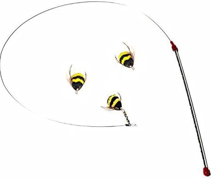 GoCat Da Bee Teaser Wand and Two Extra Bee Attachments from The Maker of Da Bird and Cat Catcher - Value Pack