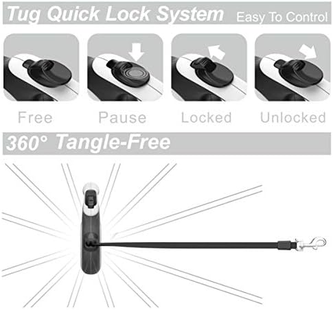 TUG Tiny Retractable Dog Leash, 10 ft (Extra Small, White) - Image 5