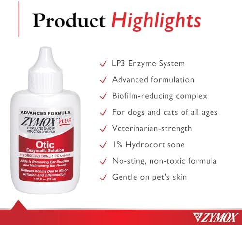 Zymox Advanced Formula Otic Plus Enzymatic Ear Solution for Dogs and Cats - Image 3