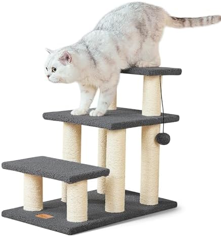 Pawque Dog Stairs & Cat Scratching Post Pet Steps for High Beds Couch by Pawque