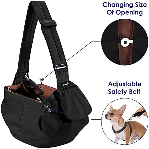 Lukovee Pet Sling, Puppy Small Pet Cat Carrier with Safety Hook - Image 5