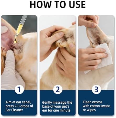 Dog Ear Cleaner, Dog Ear Drops for Infection Treatment, Natural Herbal Ear Cleaning Solution for Itching, Irritation & Wax Build-Up, Gentle Cleaning - 1 Oz Bottle with Dropper - Image 4
