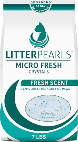 Litter Pearls Micro Fresh Scented Crystals 30-Day Odor Control Litter 7lb by LitterPearlsCatLitter