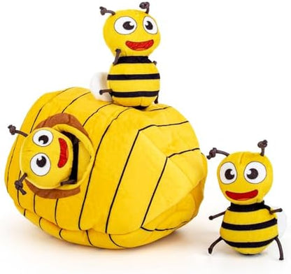 Hollypet Squeaky Hide and Seek Dog Toys for Small and Medium Dogs, Bees by Hollypet
