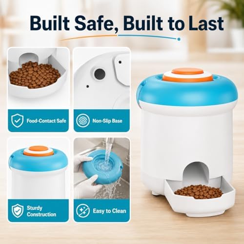 Interactive Dog Treat Dispenser Toy with Remote Button, Dog Puzzle Feeder & Slow Feeder for Bored Dogs, Mental Stimulation Reward Training Toy with 8 DIY Stickers - Image 2