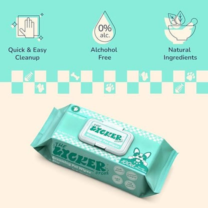 PWP1001A Biodegradable Dog Wipes for Grooming Paws and Body, Hypoallergenic Pet Wipes with Aloe Vera, Chamomile & Coconut Oil, Gentle Cleansing and Deodorizing, 100 Count - Image 4