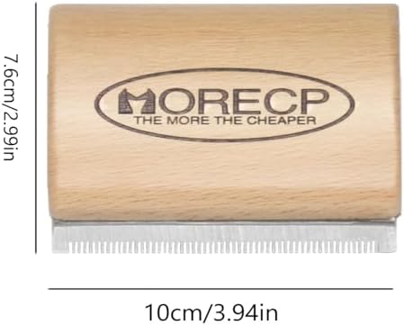 Dog Brush for Shedding Wooden Deshedding Tool Dogs Cats Grooming - Image 2