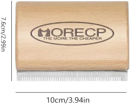 Dog Brush for Shedding Wooden Deshedding Tool Dogs Cats Grooming - Image 2