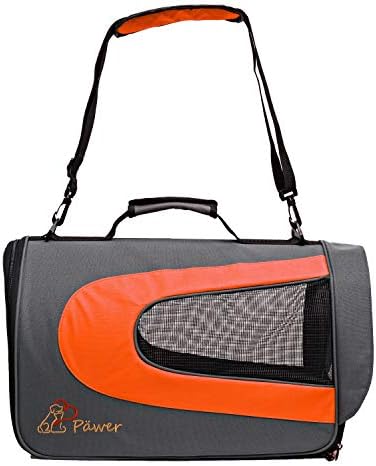 Pawer 18” x 11”x 11” Soft-Sided Foldable Airline Approved Pet Carrier for Cat, Puppy and Small Dog, Washable 600D Oxford Fabric, with Handle and Strap for Carry, Multiple Colors Available by P%C3%84WER