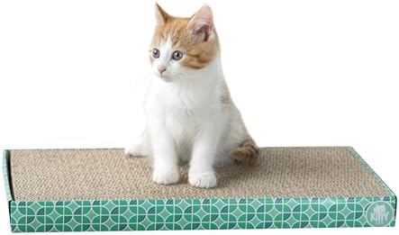 Kitty City Cat Scratcher– 2-Pack Durable Corrugated Cardboard Scratch Pads with Catnip – Double-Sided for Longer Use, Cat Claw Maintenance & Furniture Protection - Size: 10" x 18" - Image 6