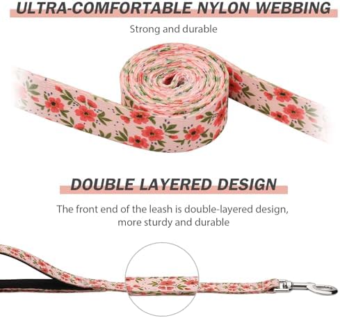 Hikiko 6FT Dog Leash Padded Double Handle with Designed Pattern - Image 2
