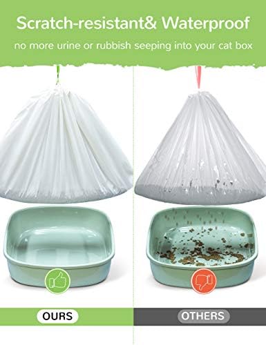 Cat Litter Liners Large, Jumbo Drawstring Extra Durable Pet Cat Pan Liners Extra-Thick Kitty Litter Box Bag-24 Count 36" x 18" - Image 2