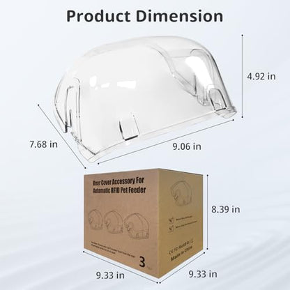 Rear Cover for Automatic Microchip Cat Pet Feeder - Prevents Persistent Pet from Getting Food from The Back of The Feeder (3 Pack) - Image 7