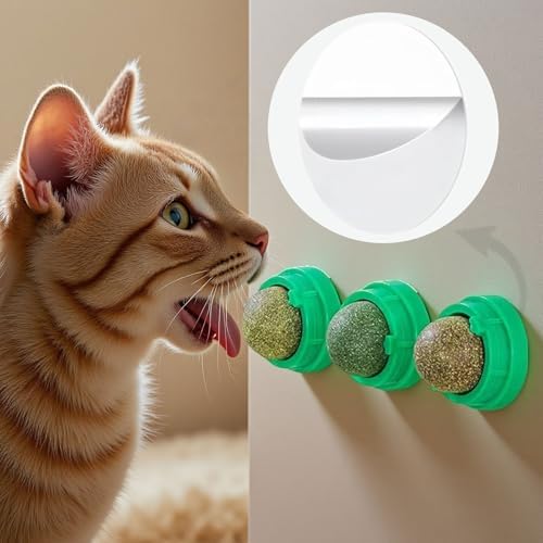 16 Pcs Adhesive Pads for Catnip Balls – Strong Double-Sided Replacement Pad Compatible with Most Wall-Mounted Catnip Balls – Double-Sided Adhesive Pads for Drawer, Door, Fridge, Toilet - Image 3