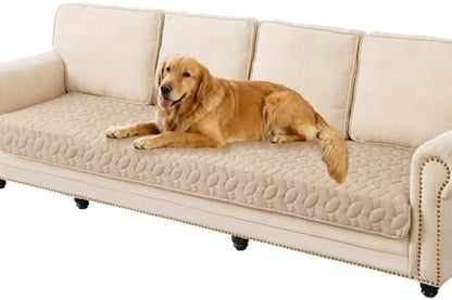 Ameritex Waterproof Pet Bed Cover Anti-Slip Dog Bed Blanket for Sofa and Furniture Waterproof New Pattern Design (Beige, 30x90 Inch (Pack of 1)) by Ameritex