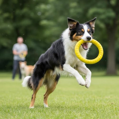 6 Pack Dog Toy Dog Training Ring for Outdoor Aggressive Durable Pet Chewers Fetch Toys Disc Floating Puppy Ring for Large Medium Puppy Training and Teeth Cleaning (7.17 Inch) - Image 5