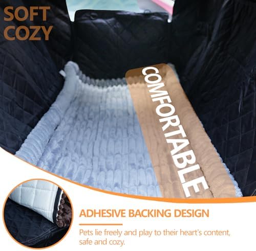 Dog Car Seat Cover 2 Piece Seat Waterproof Hammock and Light Grey Cover - Image 5
