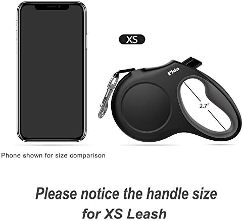 Fida Retractable Dog Leash with Dispenser and Poop Bags, 10 ft, Black - Image 5