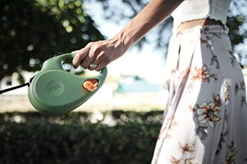 TUG Oval 360° Tangle-Free Retractable Dog Leash with Integrated Waste Bag Dispenser (Medium, Green) - Image 5