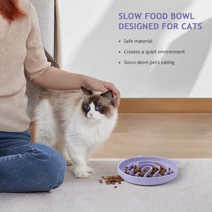 Coomazy Slow Feeder Cat Bowl Silicone Pet Puzzle Feeder for Slow Eating - Image 6