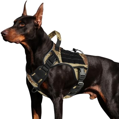 WINGOIN Tactical Dog Harness for Large Dogs,Heavy Duty No Pull Dog Harness by WINGOIN