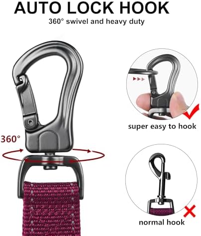 Twoear 4FT 1IN Heavy Duty Dog Leash for Large Dogs with 2 Padded Handles - Image 3
