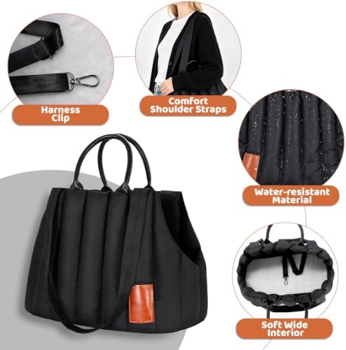 Pet Purse Carrier Tote Bag Stylish Soft-Sided Dog Travel Bag - Image 3