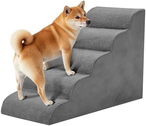 5-Step Dog Stairs for Large Dogs and Cats, 22in H Dog Steps by Relaxinsideexploreoutside