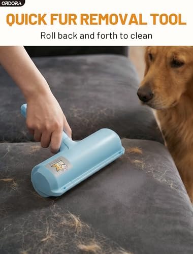 ORDORA Pet Hair Remover Roller, Reusable Lint Roller for Dog and Cat Hair - Image 2