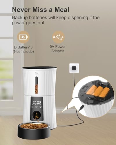 Petory WiFi Automatic Cat Feeder - 4L Dry Food Dispenser for Cats and Dogs - Image 6