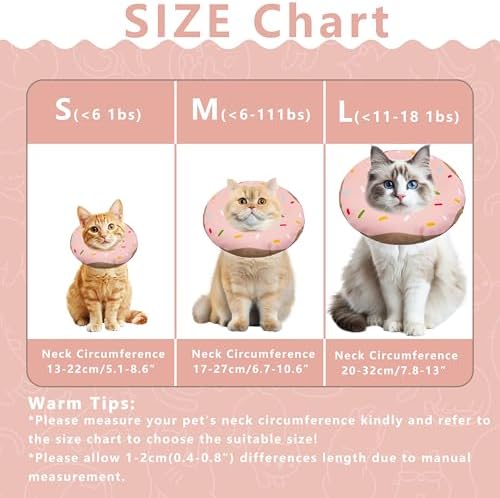 Seyezo Cat Cone Collar Soft, Cat Recovery Cone, Waterproof Pink, Small - Image 2