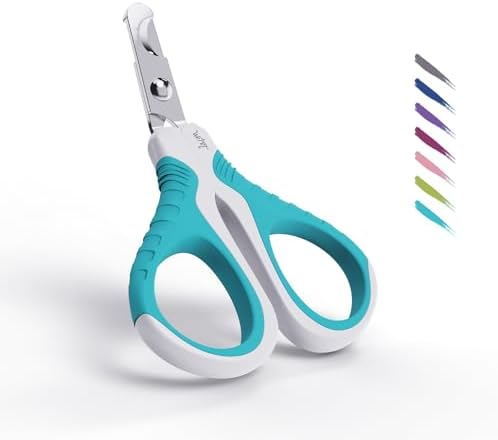 WePet Pet Nail Clippers U07.1, Professional Claw Trimmer, Bended Scissor Special for Cats, Kittens, Dogs, Puppies, Small Animals, White/Pine Green by WePet