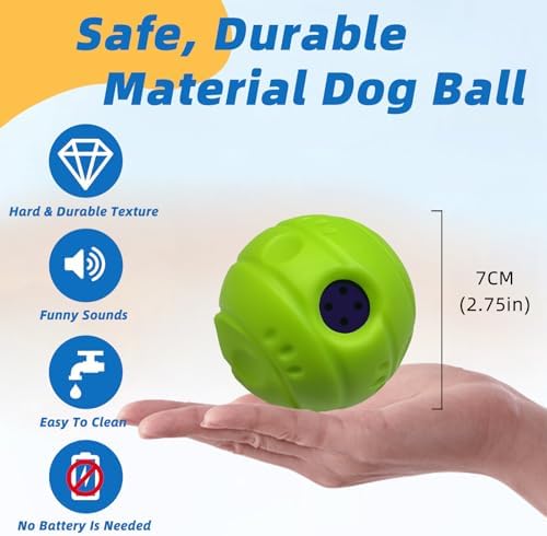Dog Toys Ball, Interactive, XS, 2.75 in (7 cm) - Image 4