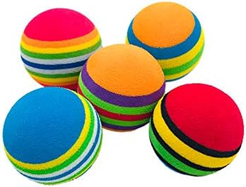 PET SHOW 50pcs 1.4" Interactive Cat Toy Balls for Indoor Cats Colorful Rainbow Soft Foam Kitten Toys Ball for Small Dogs Puppies Quiet Playing Stuff 5 Colors - Image 5