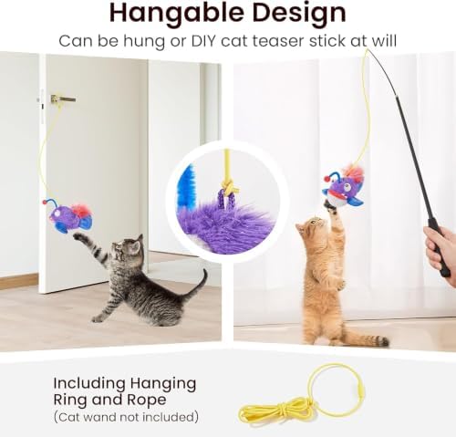 Potaroma Cat Toys Flapping Fish, Interactive Anglerfish with Catnip - Image 6